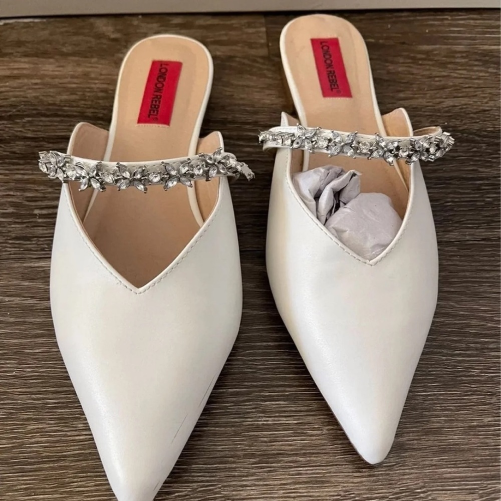 Flat shoes, fashion shoes with crystal stone - Picture 4 of 13